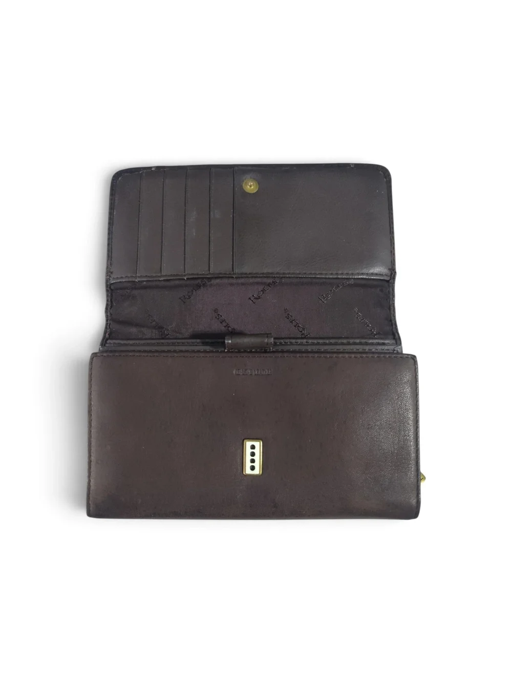 Vintage Rolfs Brown Cowhide Leather Organizer/ Wallet Accordion Style